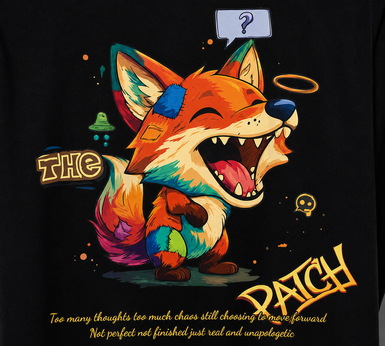 Baby Fox | Mars Jr. Edition | Heavy-Weight Oversized Tshirt | Black