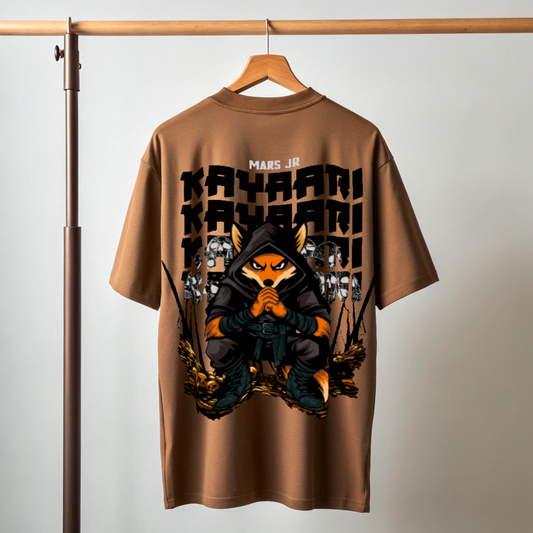 Kayaari | Mars Jr. Edition | Heavy-Weight Oversized Tshirt | Coffee