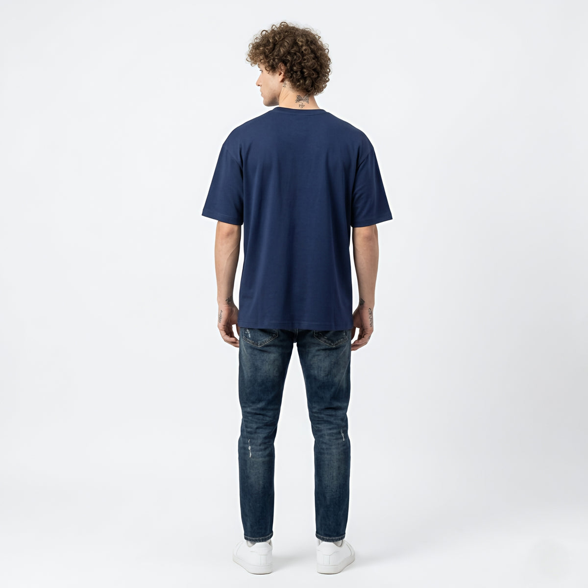 Oversized Tshirt | Solid | Navy Blue