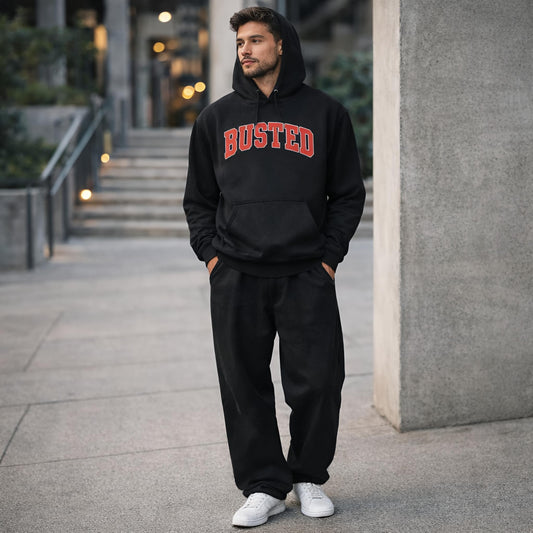 Only Busted | Premium Oversized Hoodie | Printed | Black