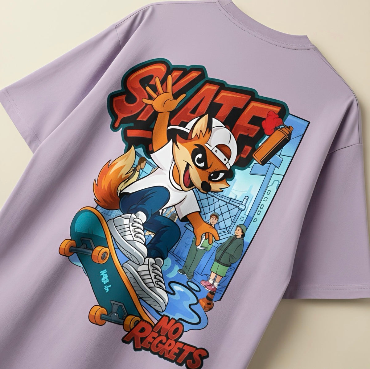 Skate Vibe | Mars Jr. Edition | Heavy-Weight Oversized Tshirt | Lavender