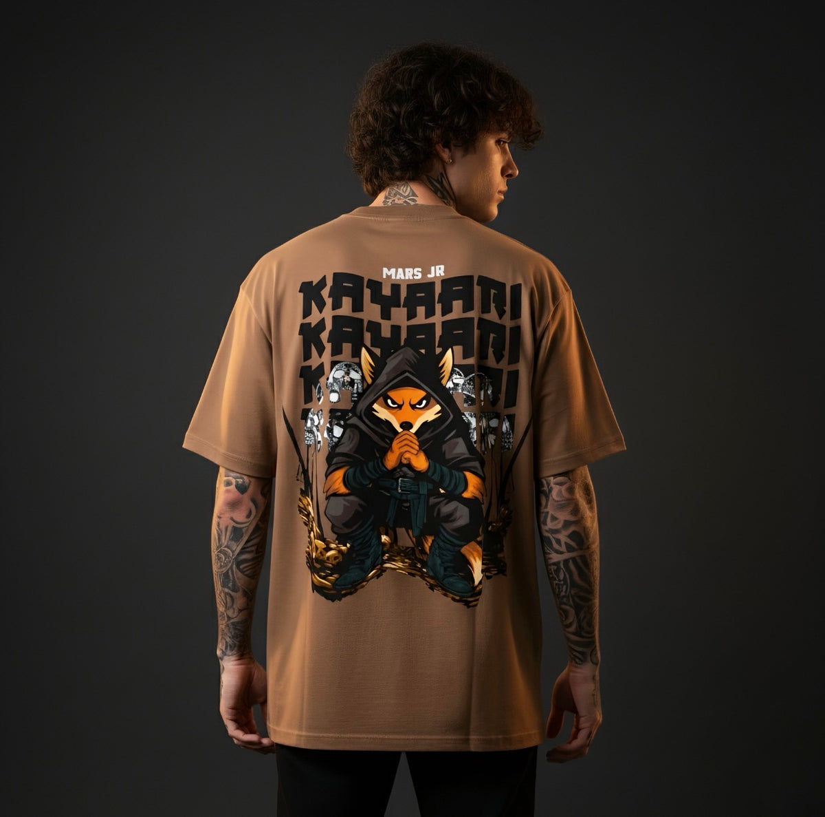 Kayaari | Mars Jr. Edition | Heavy-Weight Oversized Tshirt | Coffee