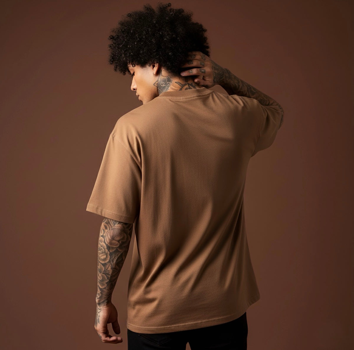 Mars Jr. Wildprint Busted | Heavy-Weight Oversized Tshirt | Coffee
