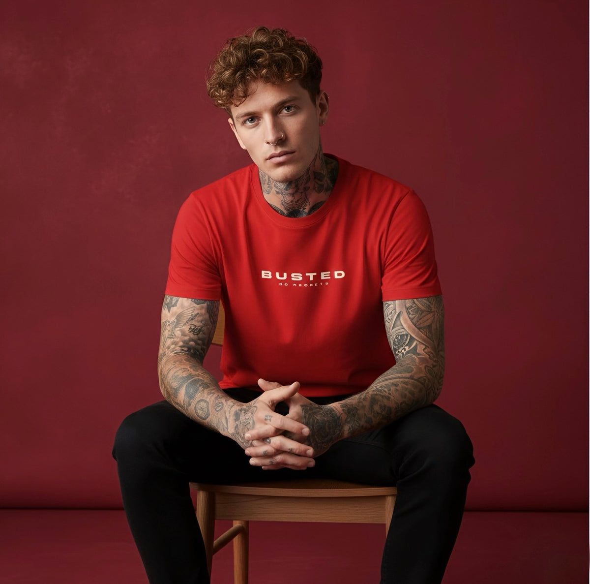Busted | Regular Fit Tshirt | Red