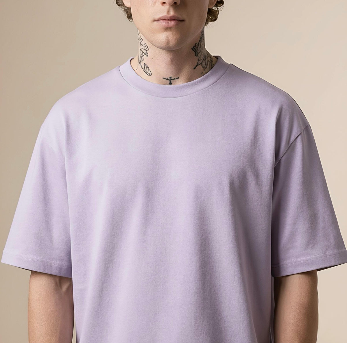 Heavy-Weight Solid Oversized Tshirt | Lavender