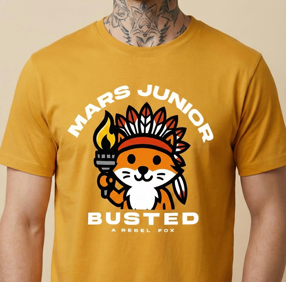 Rebel Fox | Regular Fit Tshirt | Yellow
