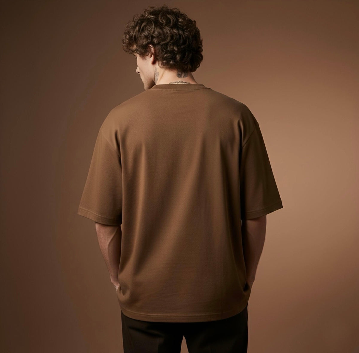 Heavy-Weight Solid Oversized Tshirt | Coffee