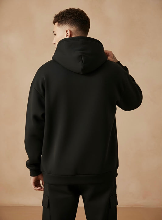 No Regrets | Premium Oversized Hoodie | Printed | Black