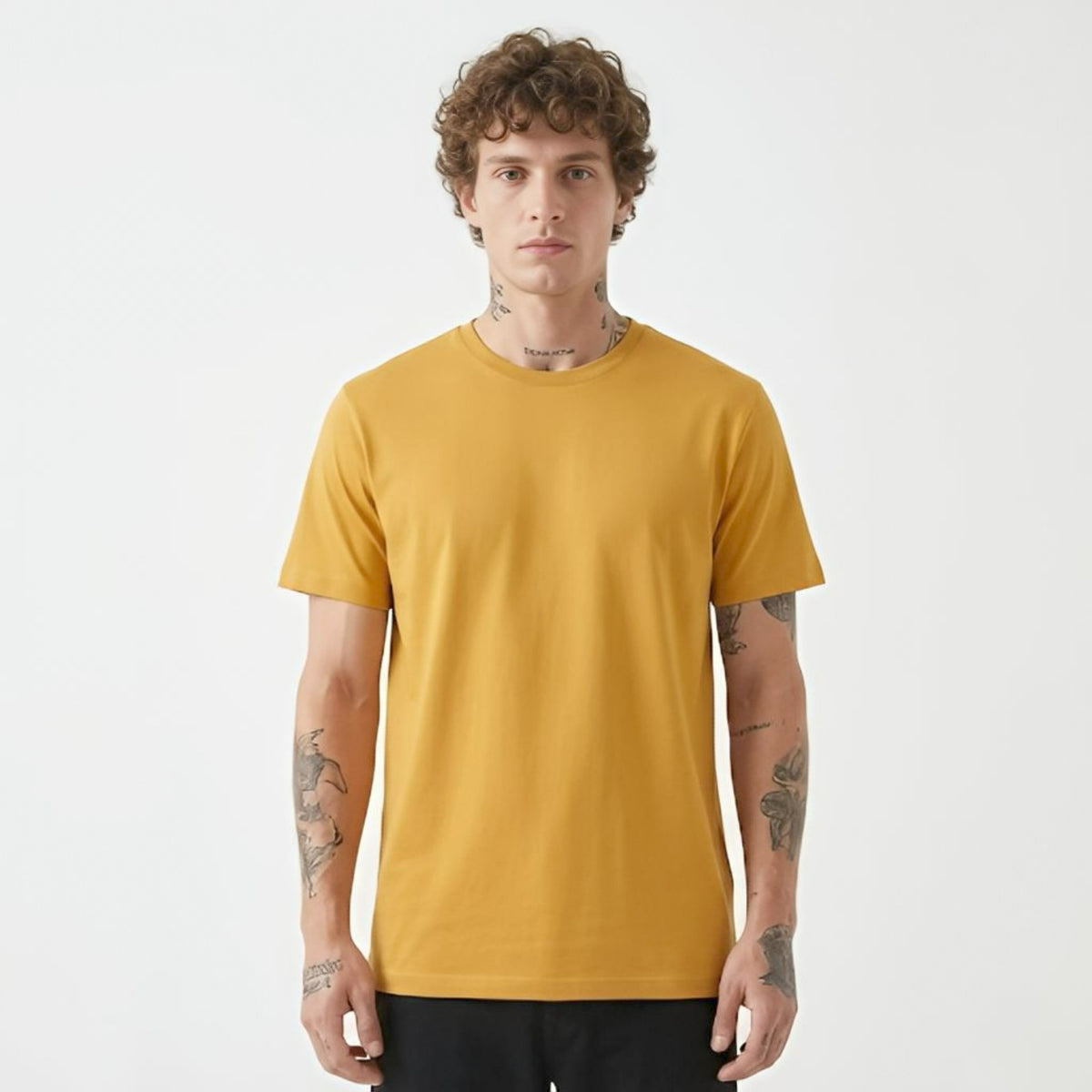 Regular Fit Tshirt | Solid | Yellow
