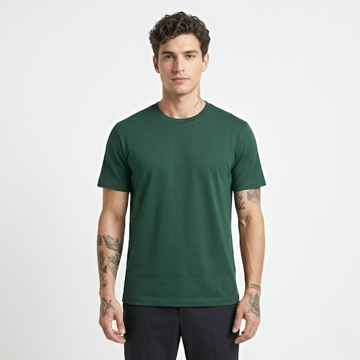Regular Fit Tshirt | Solid | Olive Green