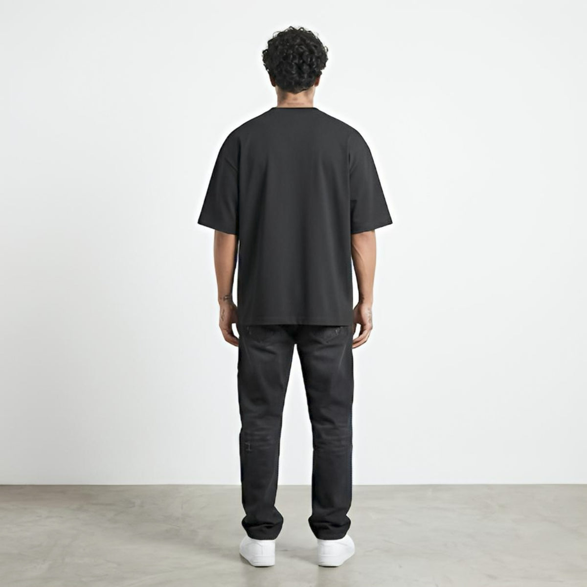 Heavy-Weight Solid Oversized Tshirt | Black