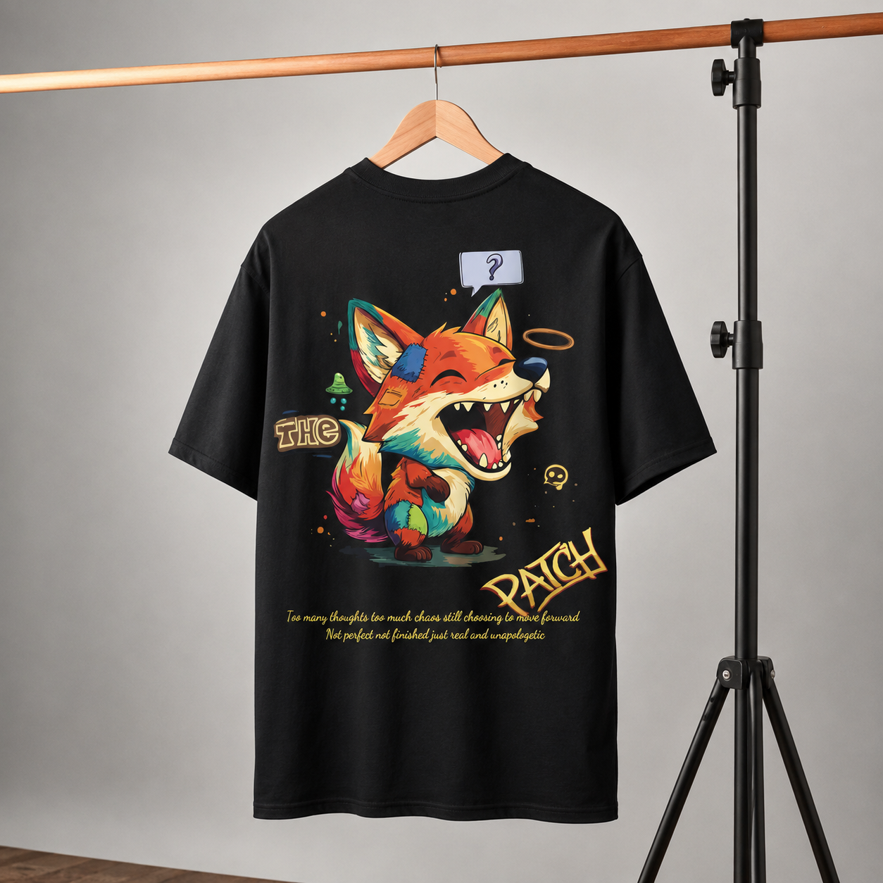 Baby Fox | Mars Jr. Edition | Heavy-Weight Oversized Tshirt | Black