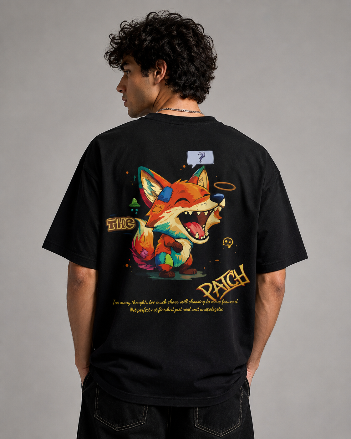 Baby Fox | Mars Jr. Edition | Heavy-Weight Oversized Tshirt | Black
