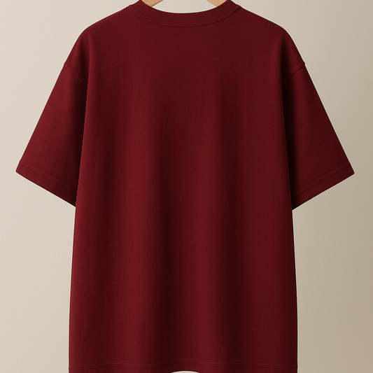 Oversized Tshirt | Solid | Maroon