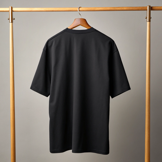 Heavy-Weight Solid Oversized Tshirt | Black