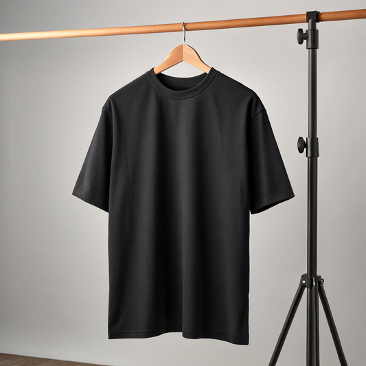 Heavy-Weight Solid Oversized Tshirt | Black