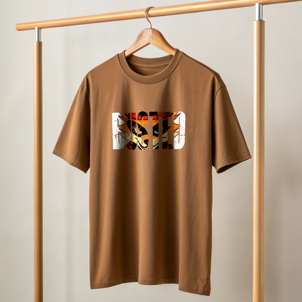 Mars Jr. Wildprint Busted | Heavy-Weight Oversized Tshirt | Coffee