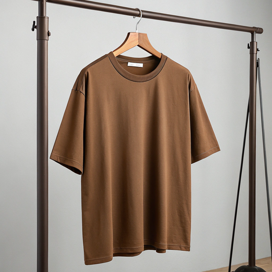 Heavy-Weight Solid Oversized Tshirt | Coffee