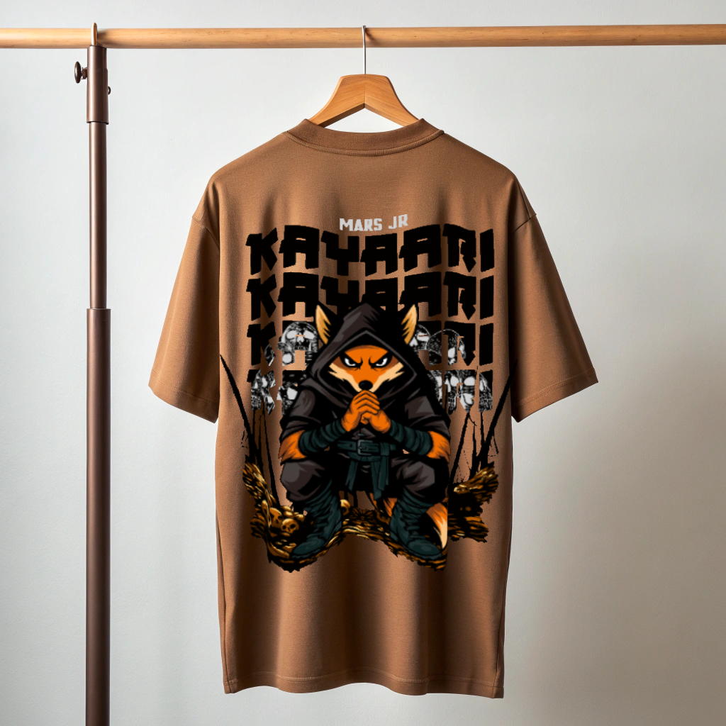 Kayaari | Mars Jr. Edition | Heavy-Weight Oversized Tshirt | Coffee