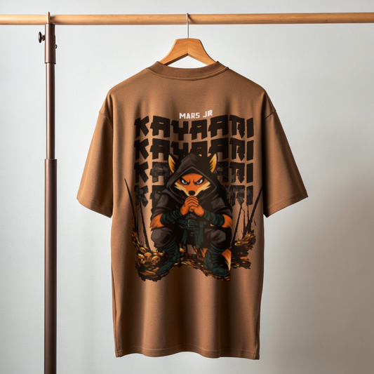 Kayaari | Mars Jr. Edition | Heavy-Weight Oversized Tshirt | Coffee