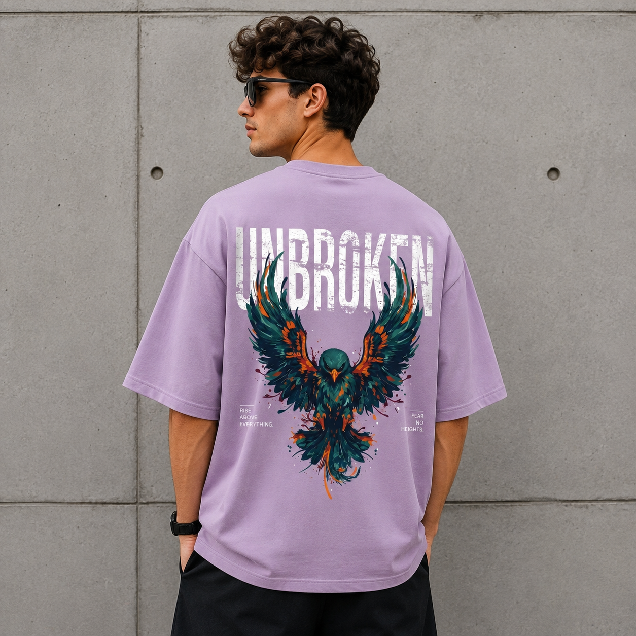 UN-BROKEN | Heavy-Weight Oversized Tshirt | Lavender