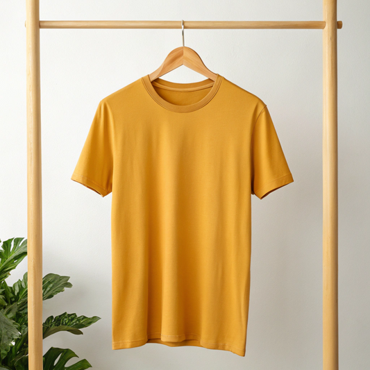 Regular Fit Tshirt | Solid | Yellow