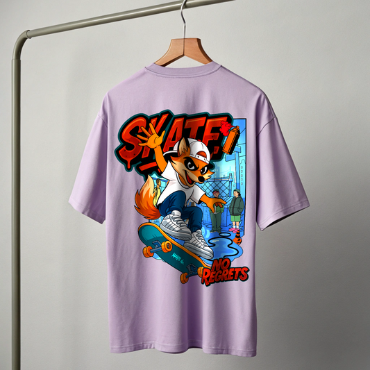 Skate Vibe | Mars Jr. Edition | Heavy-Weight Oversized Tshirt | Lavender