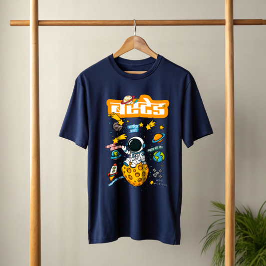 ISRO Inspired | Oversized Tshirt | Navy Blue