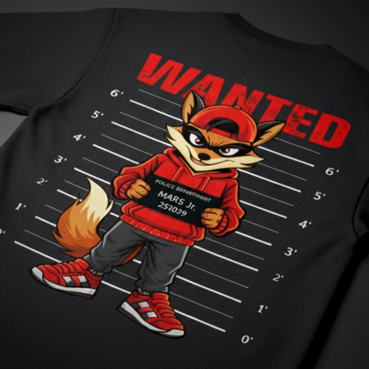 Wanted | Mars Jr. Edition | Heavy-Weight Oversized Tshirt | Black
