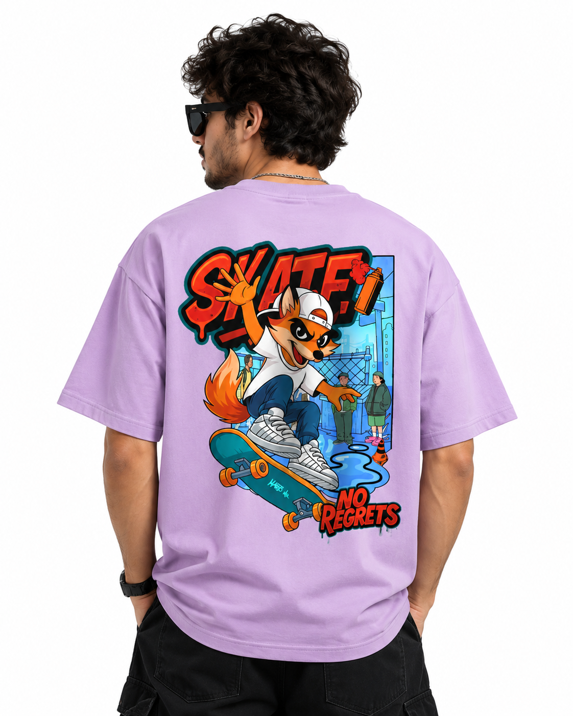 Skate Vibe | Mars Jr. Edition | Heavy-Weight Oversized Tshirt | Lavender